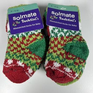 Solmate Mismatched Socks for Baby XS 0-6 Months Socktinis Humbug 5 Pair